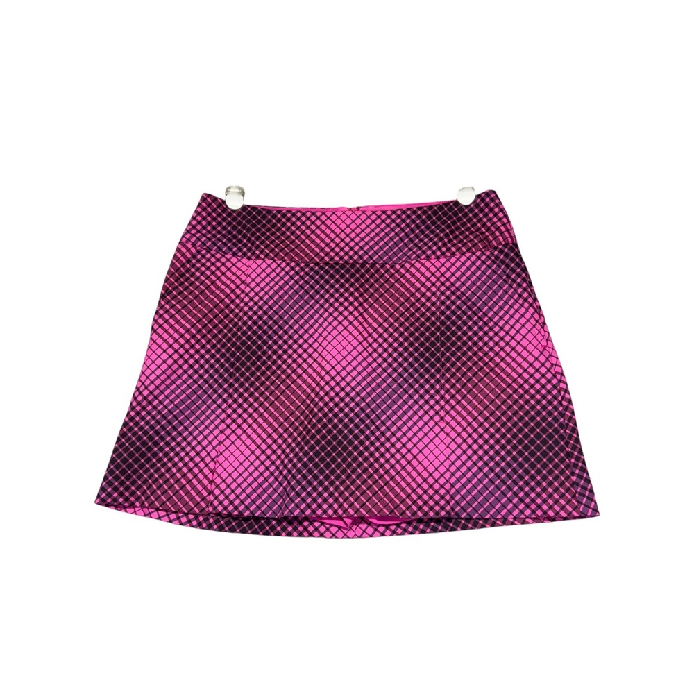 Nike Golf Skort 6 Pink Plaid Skirt Dri-Fit Activewear Athletic Tennis Pickleball
